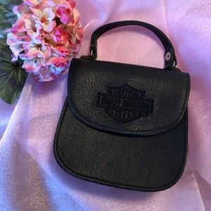 Harley Davidson Black Leather Purse